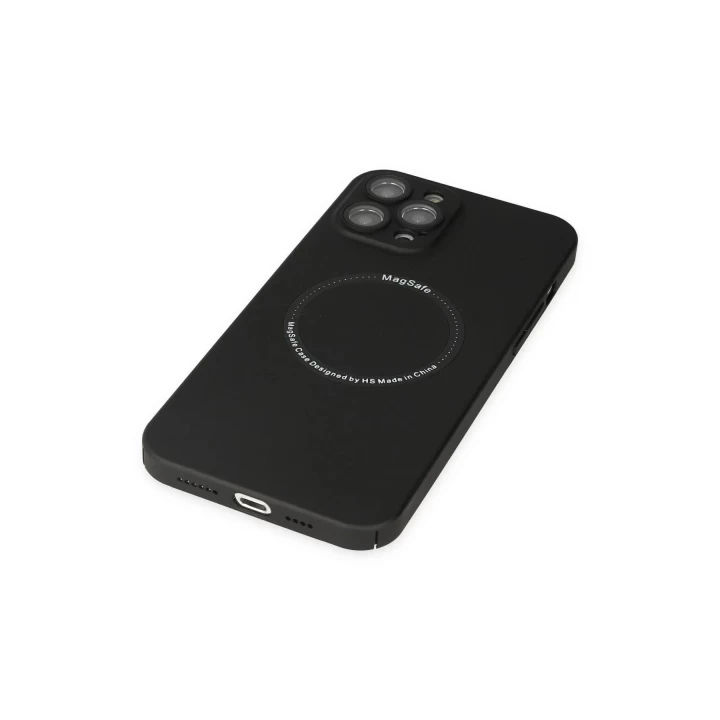 iPhone 12 Pro Max Kılıf Jack Magneticsafe Lens Silikon - Siyah