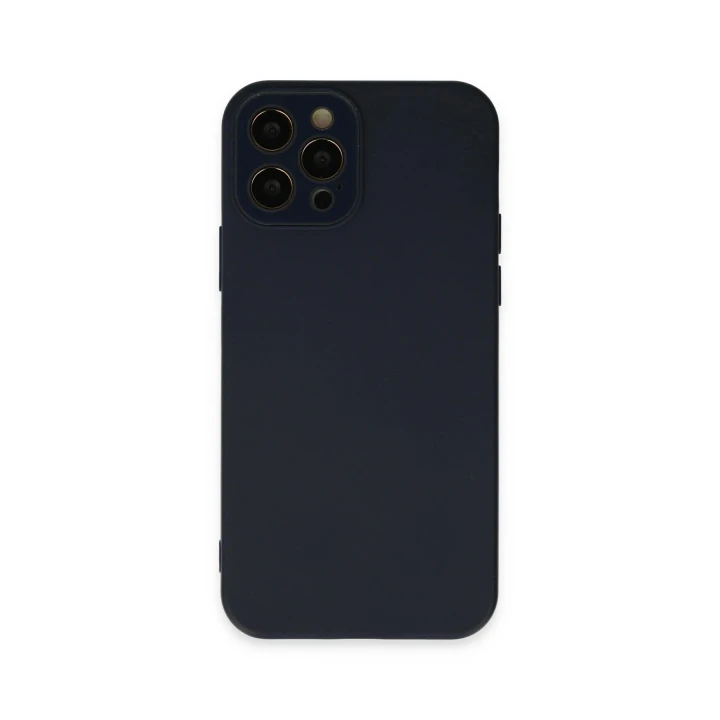 iPhone 12 Pro Max Kılıf Lansman Glass Kapak - Lacivert