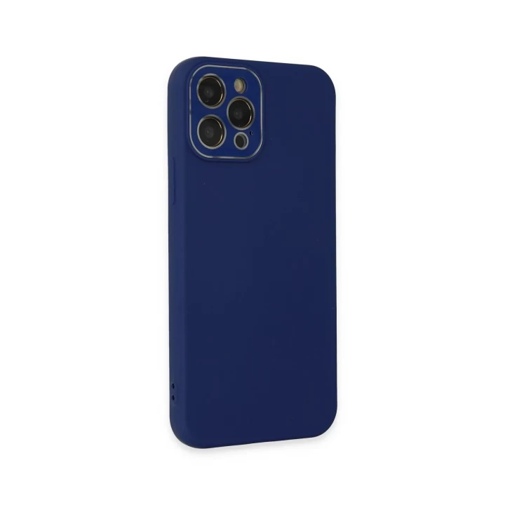 iPhone 12 Pro Max Kılıf Lansman Glass Kapak - Sky Blue