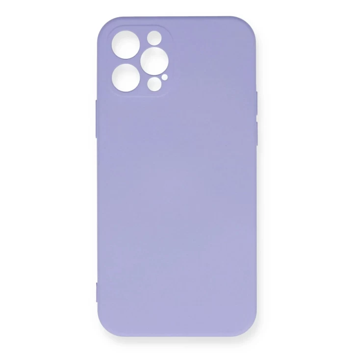 iPhone 12 Pro Max Kılıf Nano içi Kadife Silikon - Lila