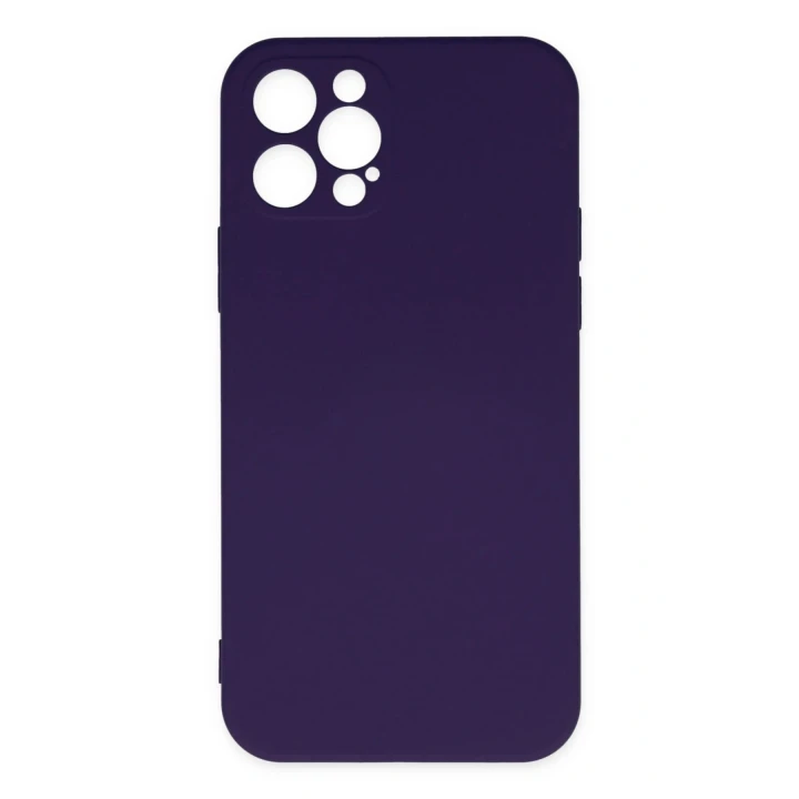 iPhone 12 Pro Max Kılıf Nano içi Kadife Silikon - Mor