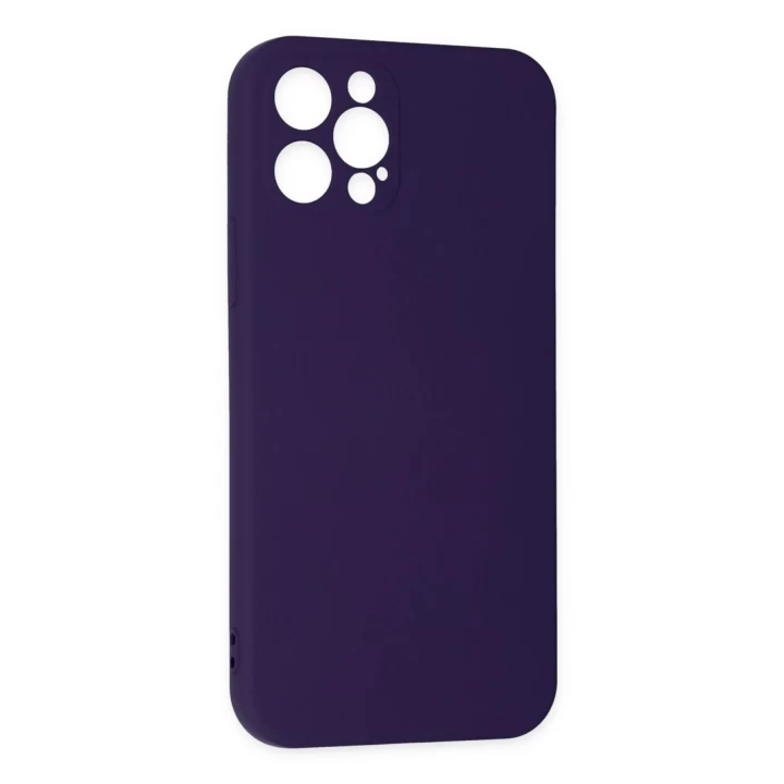 iPhone 12 Pro Max Kılıf Nano içi Kadife Silikon - Mor