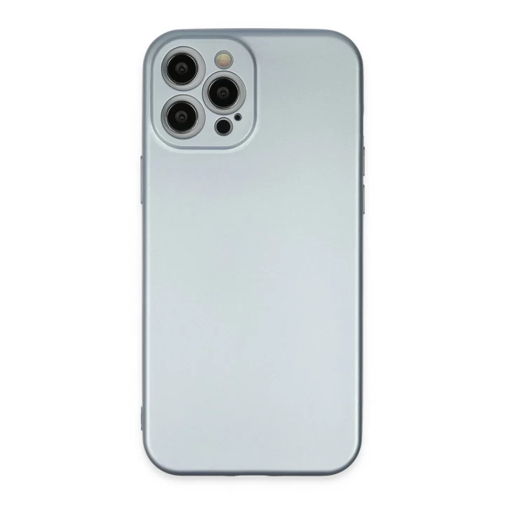 iPhone 12 Pro Max Kılıf Nano içi Kadife Silikon - Sky Blue