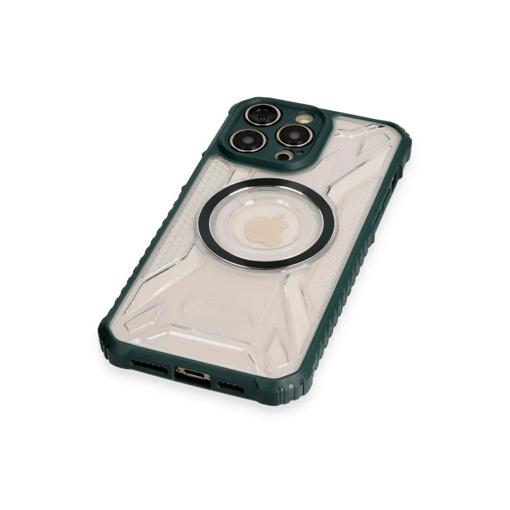 iPhone 12 Pro Max Kılıf Prag Magneticsafe Kapak - Koyu Yeşil