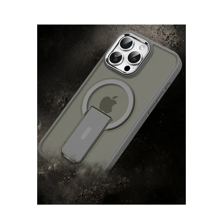 iPhone 12 Tork Magsafe Standlı Kapak - Lila