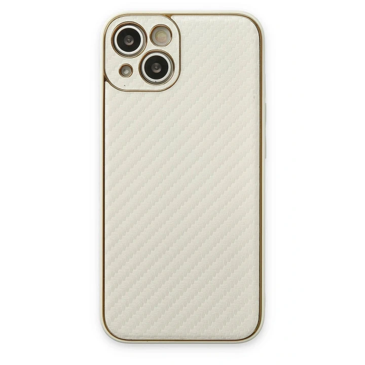 iPhone 13 Kılıf Coco Karbon Silikon - Beyaz