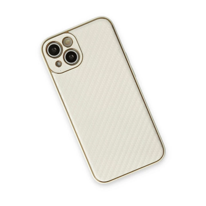 iPhone 13 Kılıf Coco Karbon Silikon - Beyaz