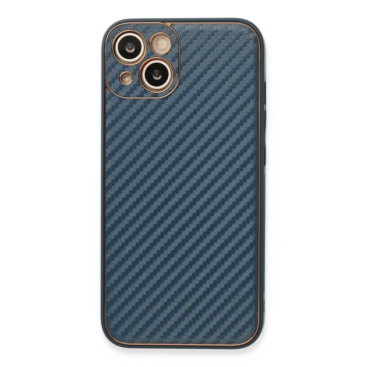 iPhone 13 Kılıf Coco Karbon Silikon - Mavi