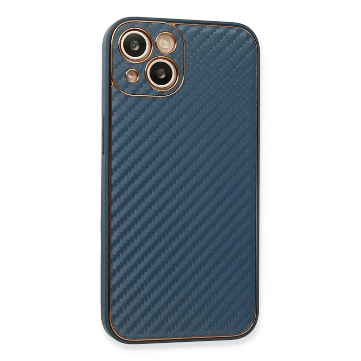 iPhone 13 Kılıf Coco Karbon Silikon - Mavi