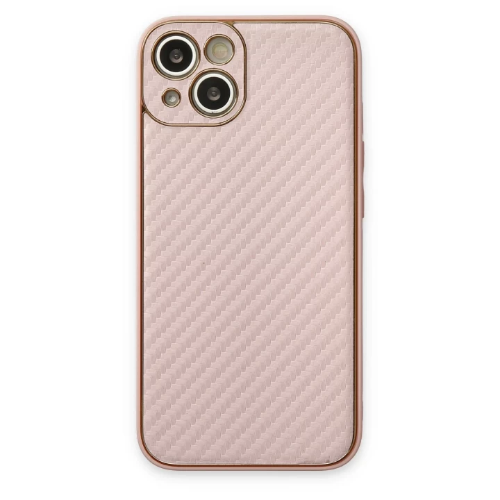 iPhone 13 Kılıf Coco Karbon Silikon - Pembe
