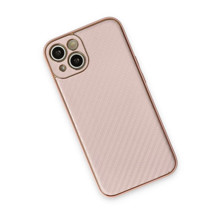 iPhone 13 Kılıf Coco Karbon Silikon - Pembe