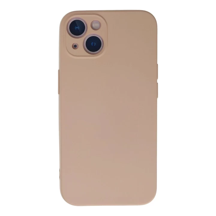 iPhone 13 Mini Kılıf Nano içi Kadife Silikon - Pudra