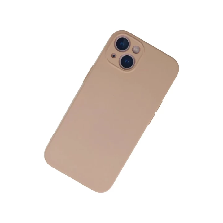 iPhone 13 Mini Kılıf Nano içi Kadife Silikon - Pudra
