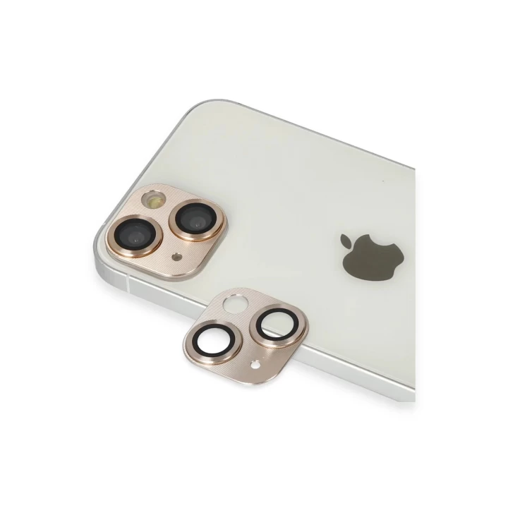 iPhone 13 Pers Alüminyum Kamera Lens - Gold