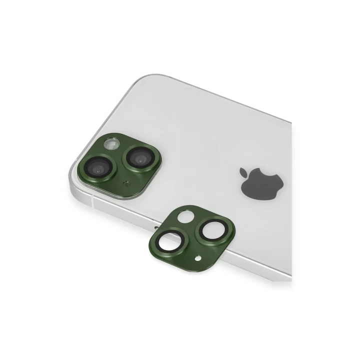 iPhone 13 Pers Alüminyum Kamera Lens - Yeşil