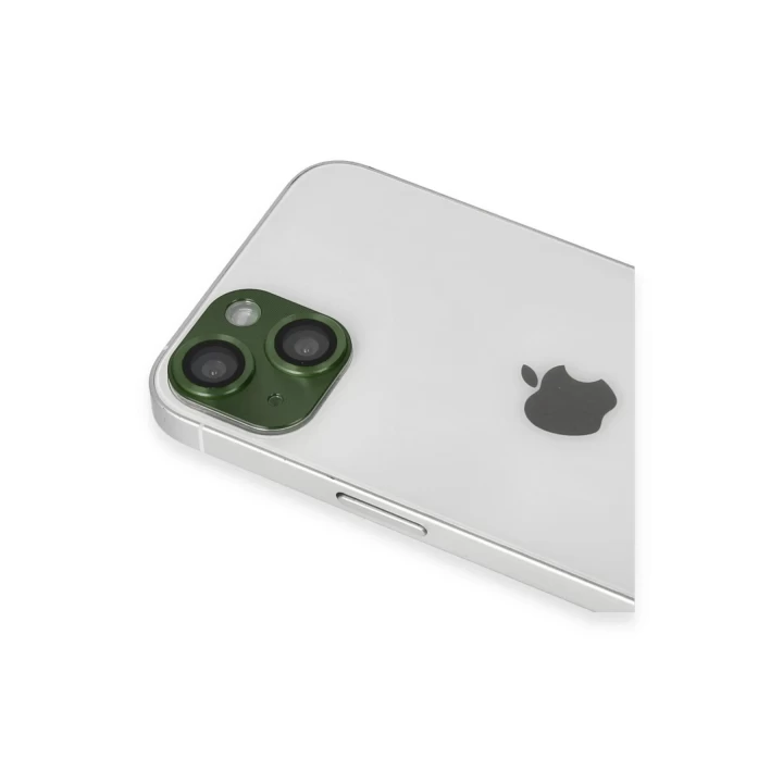 iPhone 13 Pers Alüminyum Kamera Lens - Yeşil