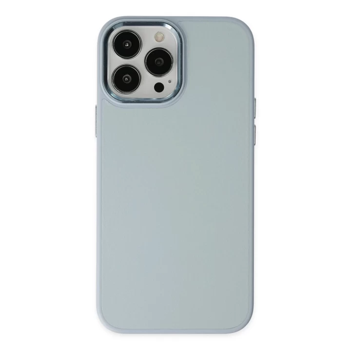 iPhone 13 Pro Kılıf Asya Deri Silikon - Sierra Blue
