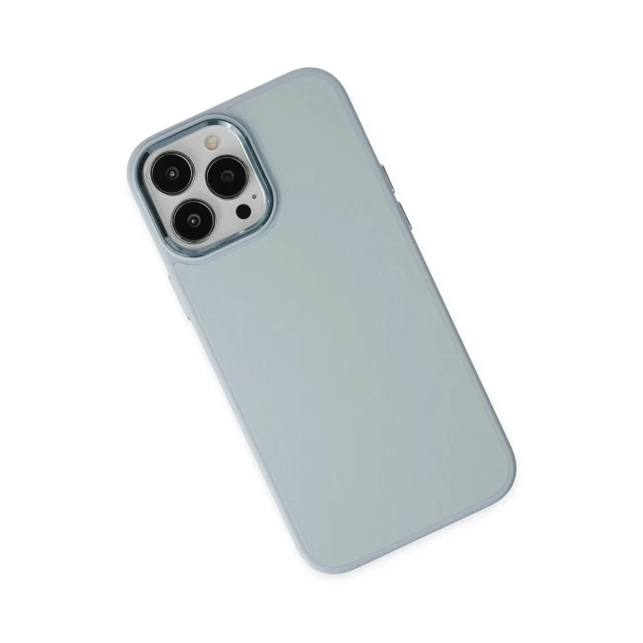 iPhone 13 Pro Kılıf Asya Deri Silikon - Sierra Blue