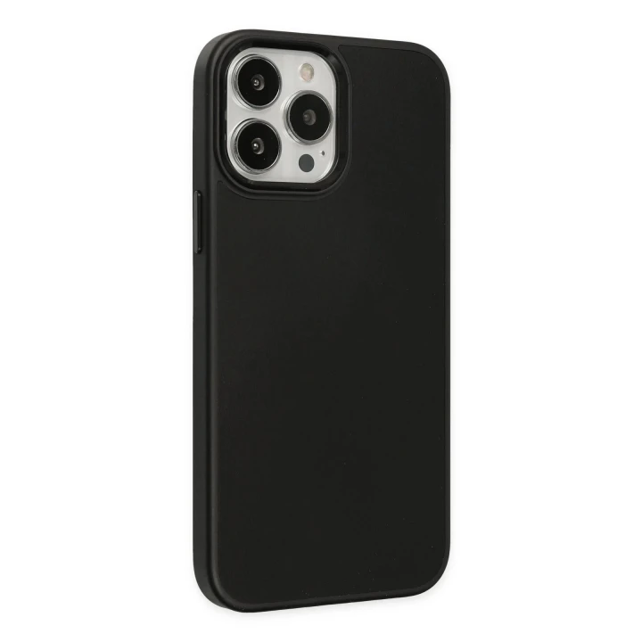 iPhone 13 Pro Kılıf Asya Deri Silikon - Siyah