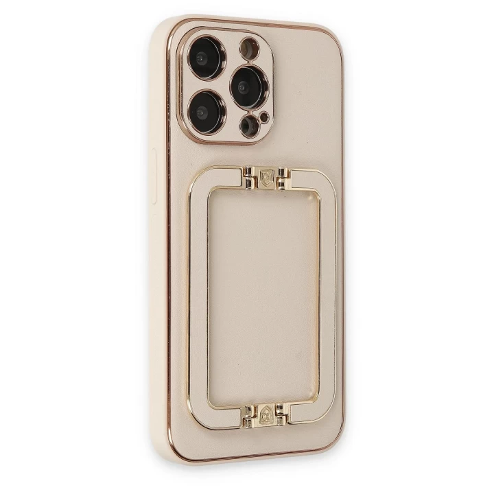iPhone 13 Pro Kılıf Coco Elit Kapak - Gold