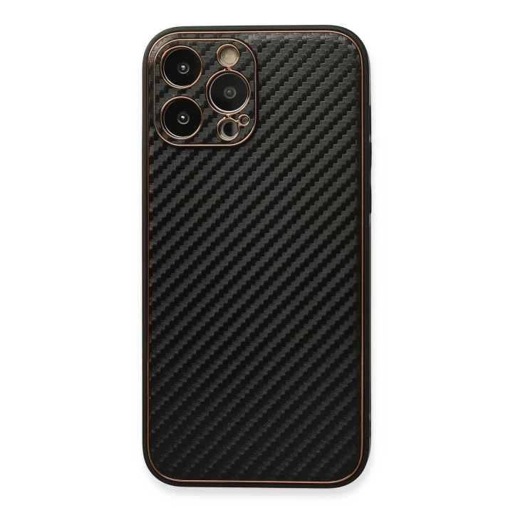 iPhone 13 Pro Kılıf Coco Karbon Silikon - Siyah