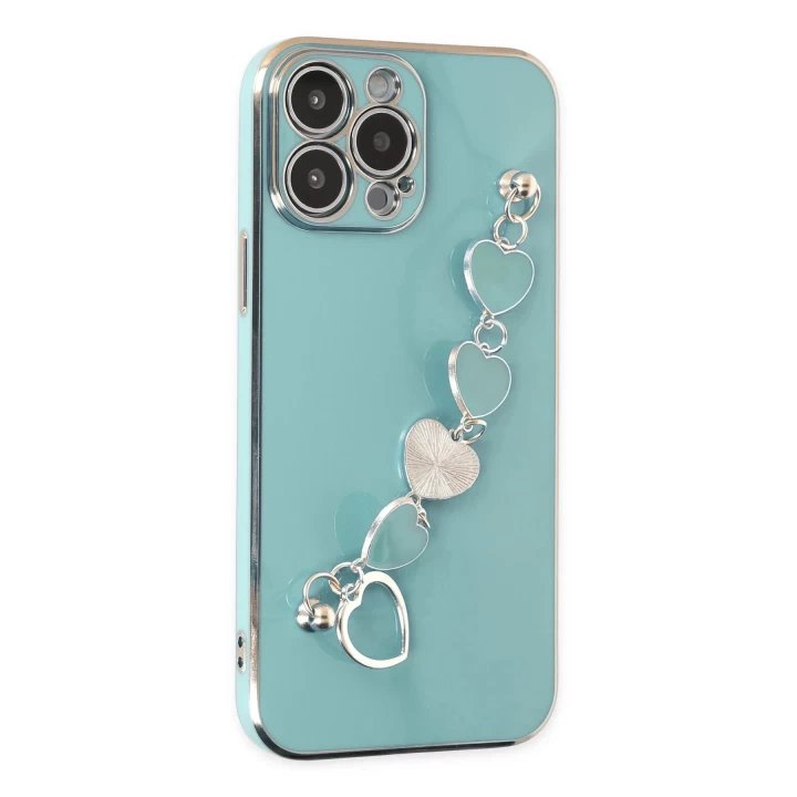 iPhone 13 Pro Kılıf Esila Silikon - Su Yeşili