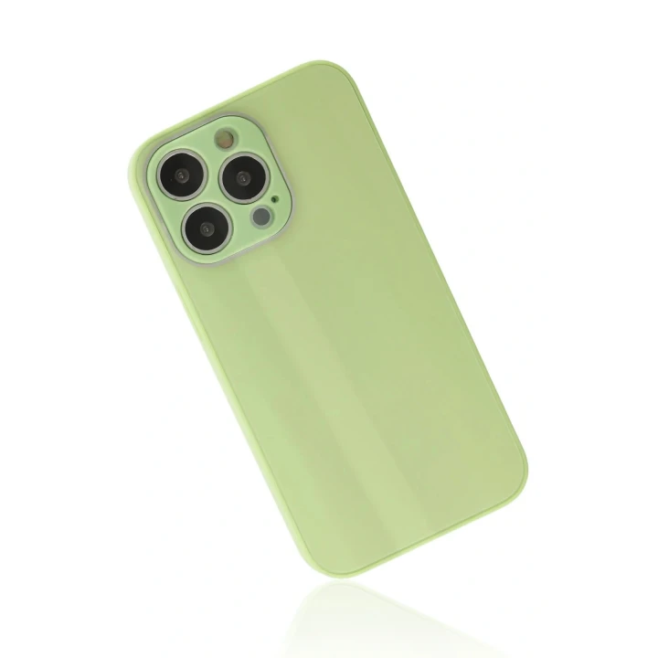 iPhone 13 Pro Kılıf Glass Kapak - Açık Yeşil