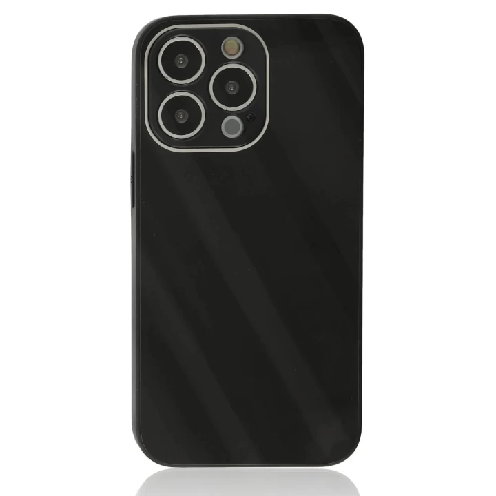 iPhone 13 Pro Kılıf Glass Kapak - Siyah