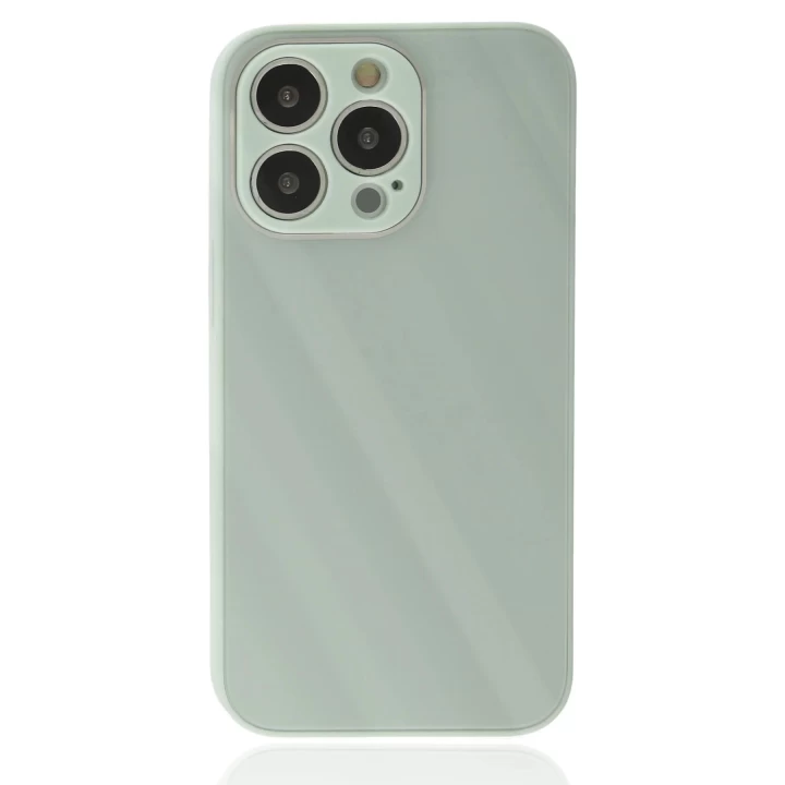 iPhone 13 Pro Kılıf Glass Kapak - Turkuaz