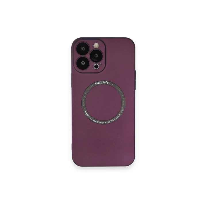 iPhone 13 Pro Kılıf Jack Magneticsafe Lens Silikon - Mürdüm