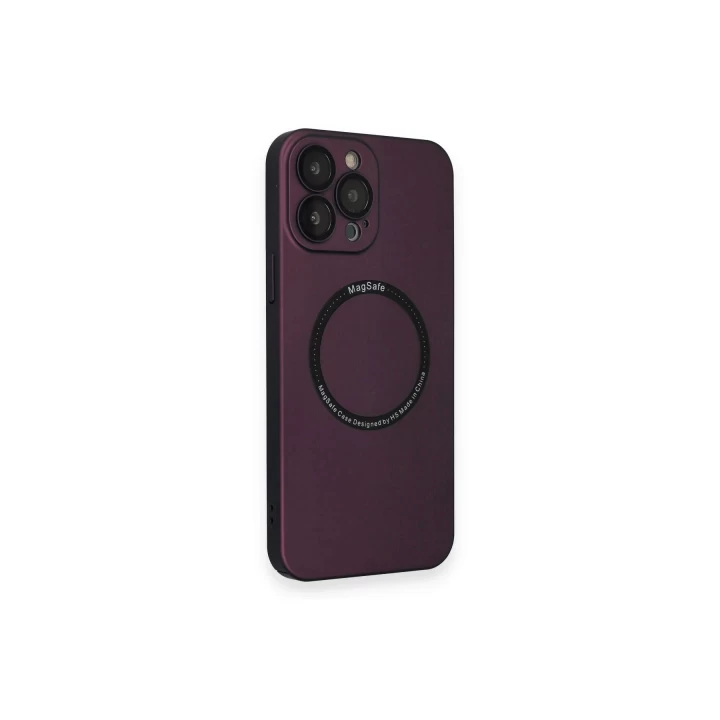 iPhone 13 Pro Kılıf Jack Magneticsafe Lens Silikon - Mürdüm