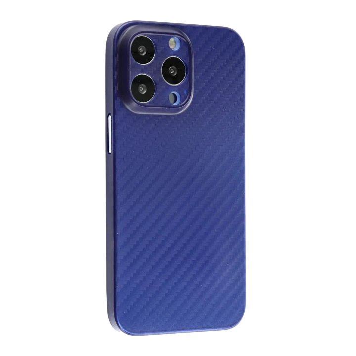 iPhone 13 Pro Kılıf Karbon PP Silikon - Mavi
