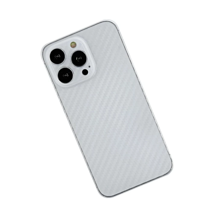 iPhone 13 Pro Kılıf Karbon PP Silikon - Şeffaf
