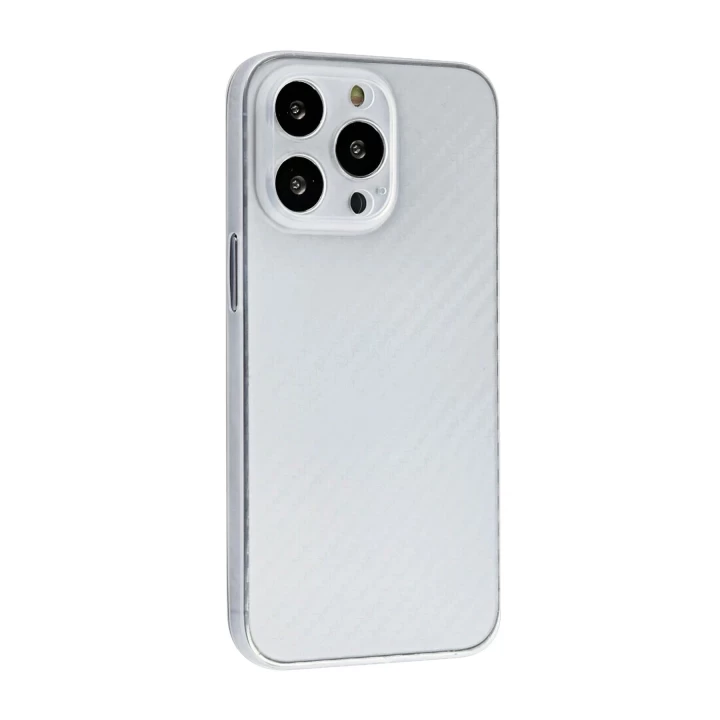 iPhone 13 Pro Kılıf Karbon PP Silikon - Şeffaf