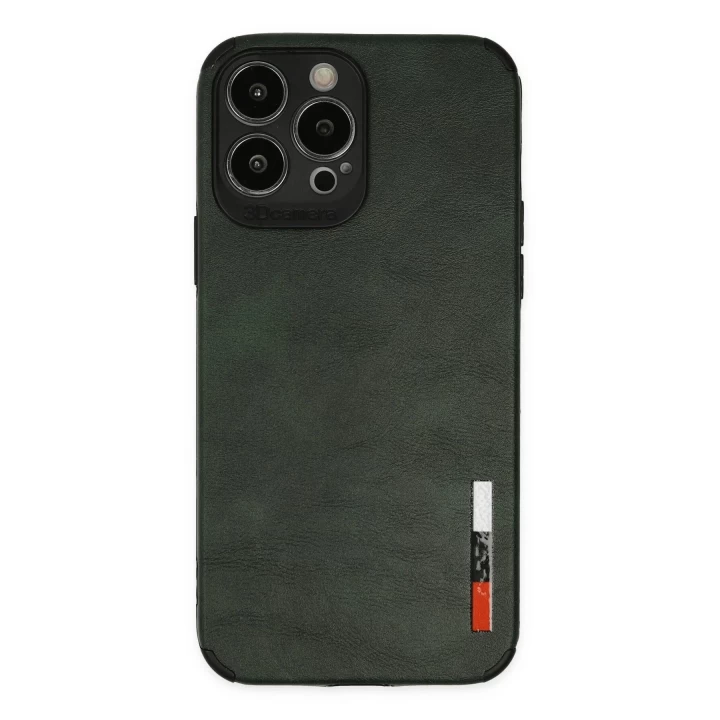 iPhone 13 Pro Kılıf Loop Deri Silikon - Yeşil