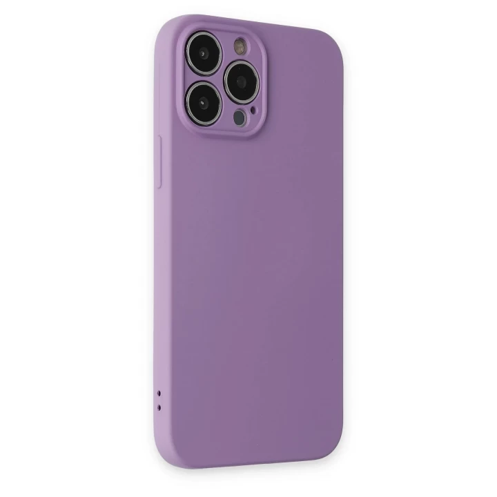 iPhone 13 Pro Kılıf Nano içi Kadife Silikon - Koyu Lila