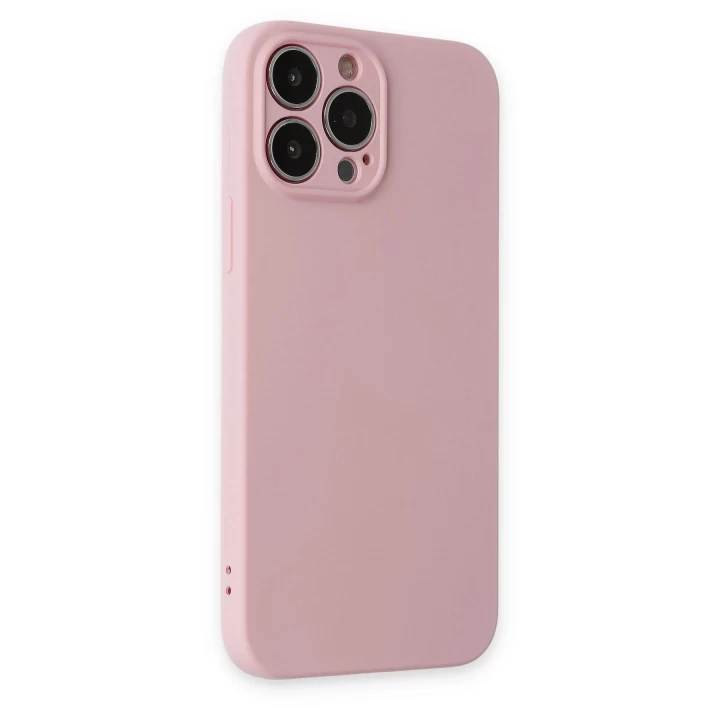 iPhone 13 Pro Kılıf Nano içi Kadife Silikon - Pembe
