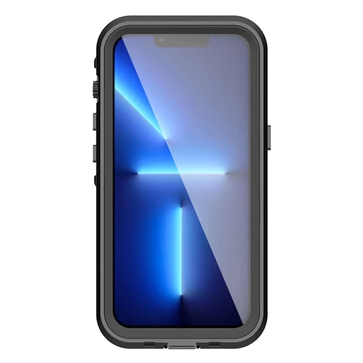 iPhone 13 Pro Kılıf Red Pepper Magneticsafe Su Geçirmez Kılıf - Siyah-Gri