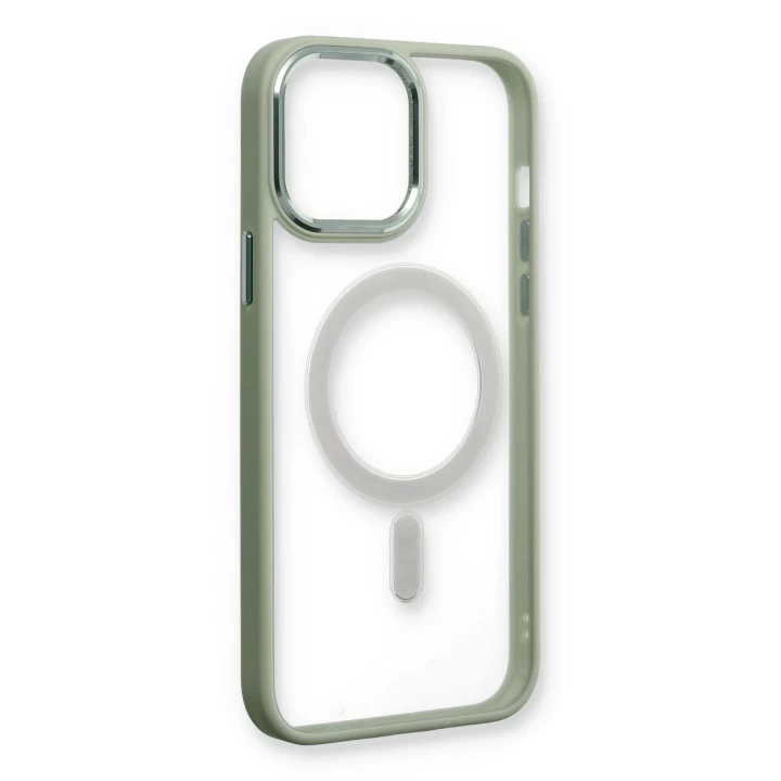 iPhone 13 Pro Kılıf Room Magneticsafe Silikon - Su Yeşili