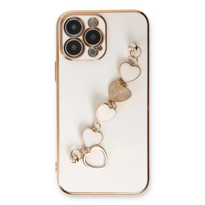 iPhone 13 Pro Max Kılıf Esila Silikon - Beyaz