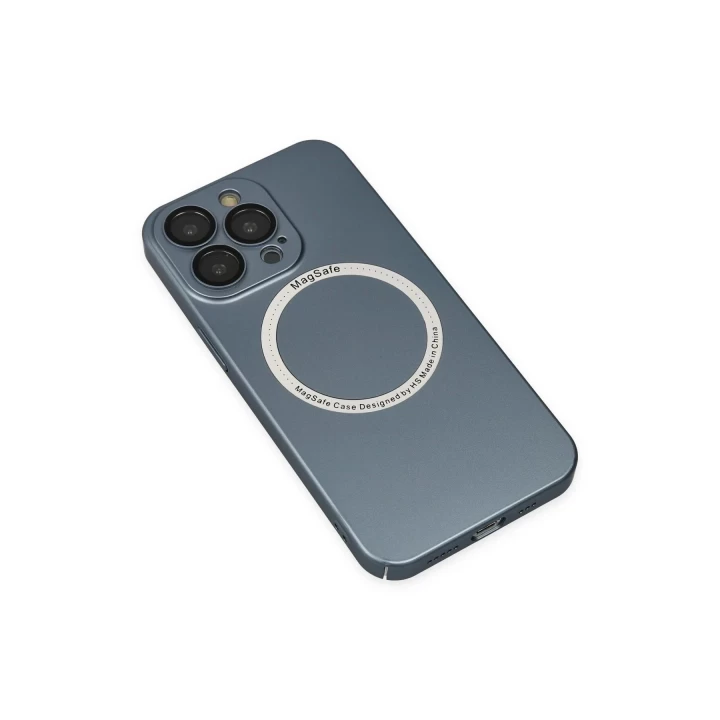 iPhone 13 Pro Max Kılıf Jack Magneticsafe Lens Silikon - Sierra Blue