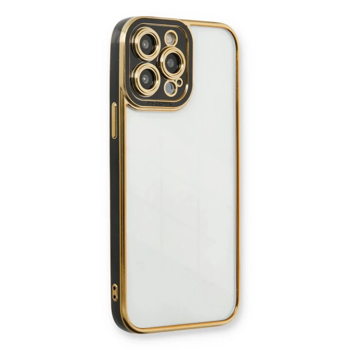 iPhone 13 Pro Max Kılıf Liva Lens Silikon - Siyah