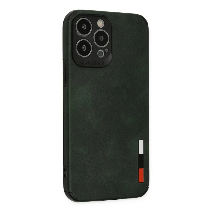 iPhone 13 Pro Max Kılıf Loop Deri Silikon - Yeşil