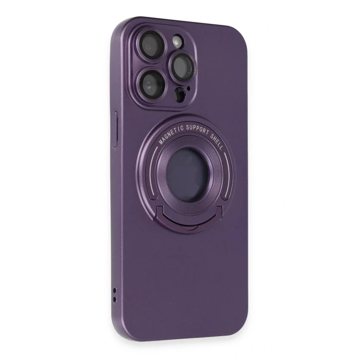 iPhone 13 Pro Max Kılıf Lukka Magneticsafe Kapak - Derin Mor