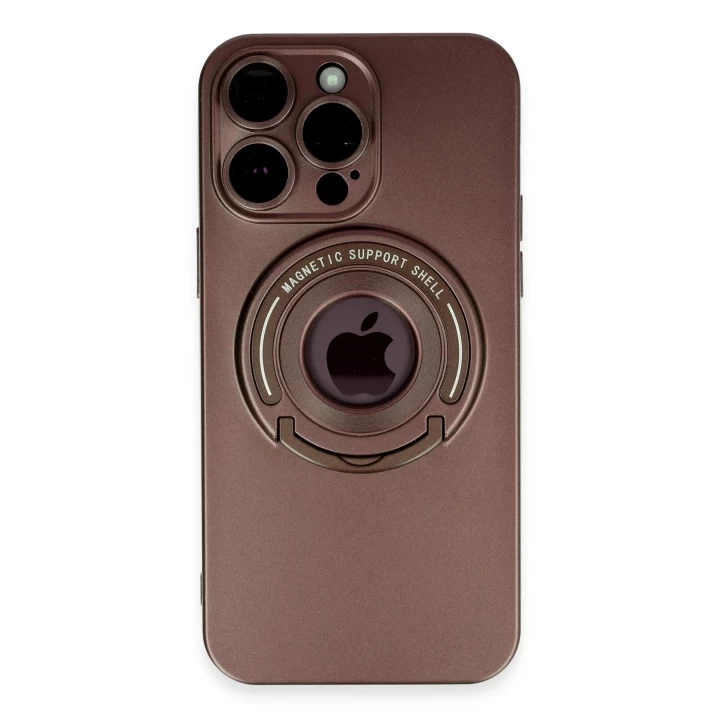 iPhone 13 Pro Max Kılıf Lukka Magneticsafe Kapak - Kahverengi