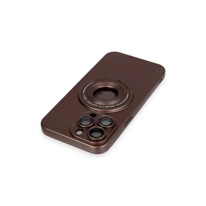 iPhone 13 Pro Max Kılıf Lukka Magneticsafe Kapak - Kahverengi