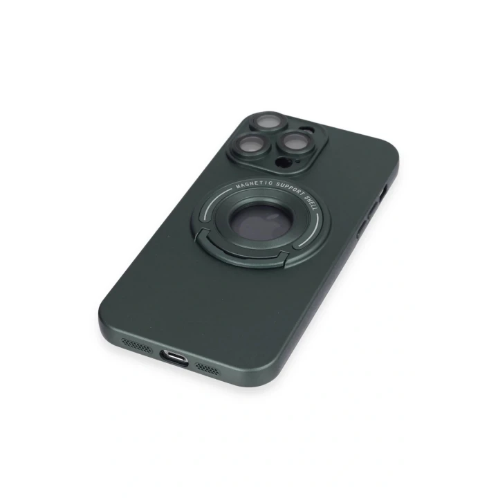 iPhone 13 Pro Max Kılıf Lukka Magneticsafe Kapak - Koyu Yeşil