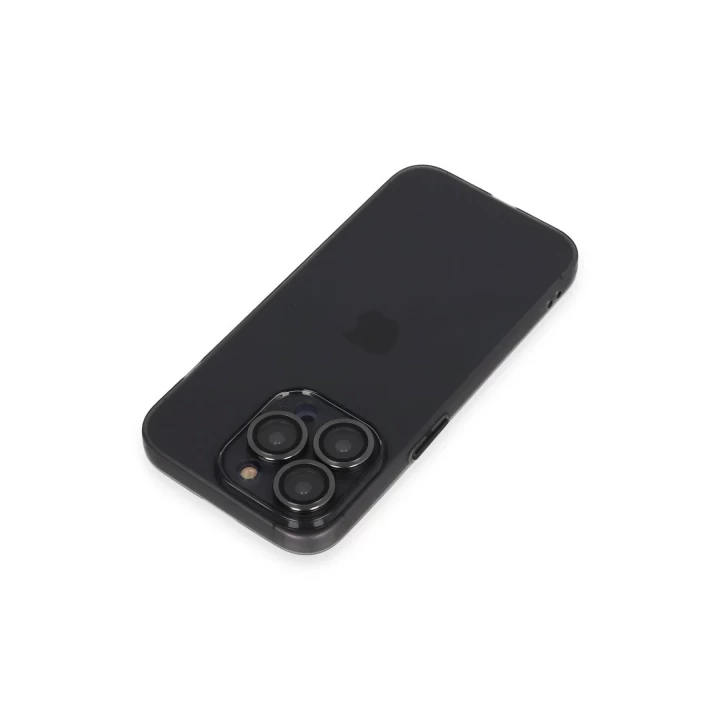 iPhone 13 Pro Max Kılıf Luko Lens Silikon - Siyah
