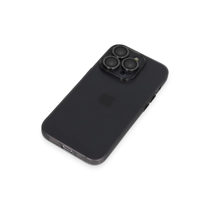 iPhone 13 Pro Max Kılıf Luko Lens Silikon - Siyah