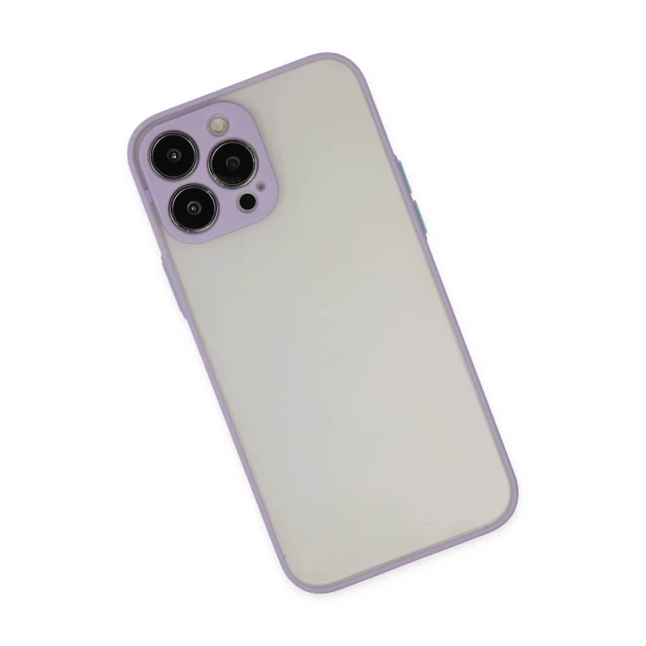 iPhone 13 Pro Max Kılıf Montreal Silikon Kapak - Mor